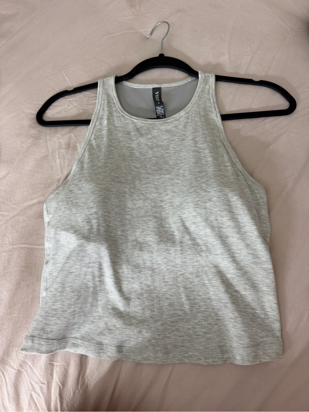 Vuori Heather Gray Ribbed Tank Top